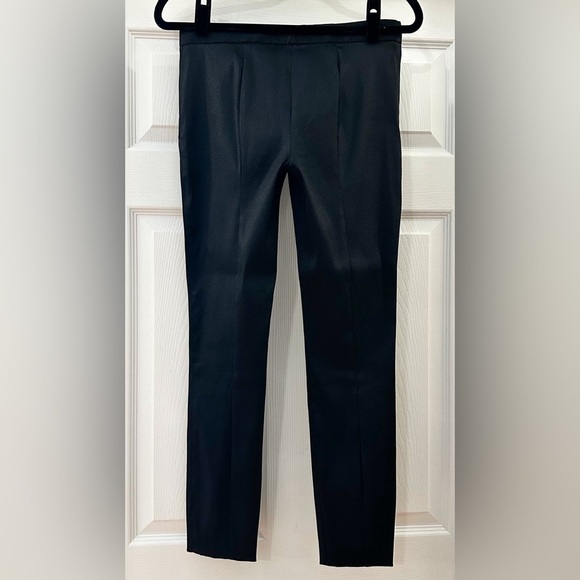 The Row Satin Stretch Slim Leg Ankle Pants Black Flat Front sz 2 - Picture 7 of 9